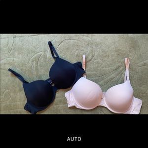 2 Victoria’s Secret Bras (Light Beige+Black) Both Are 38B